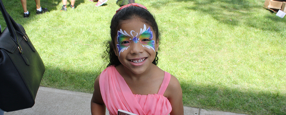 image of girl with face paint