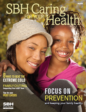 image of mother and daughter on CFYH fall cover 2014