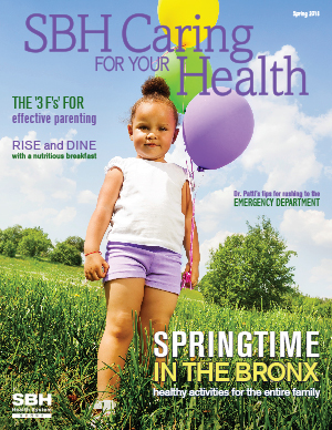 image of girl holding balloons for spring cover of CFYH 2015