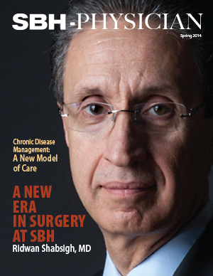 image of man on cover of physician magazine spring 2014