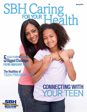 Image of front cover of SBH Caring for Your Health Spring 2016
