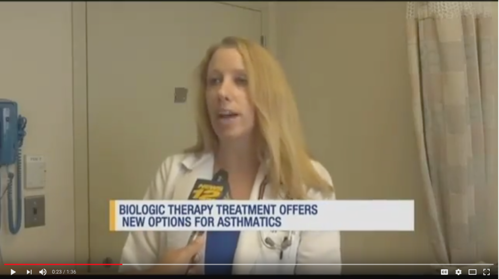 Dr. Alyson Smith talked about a new type of asthma therapy on News 12 the Bronx