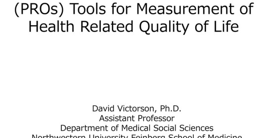 Patient Reported Outcomes (PROs) Tools for Measurement of Health Related Quality …