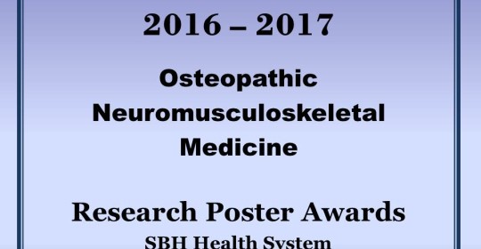 2016-2017 ONM Research Poster Awards