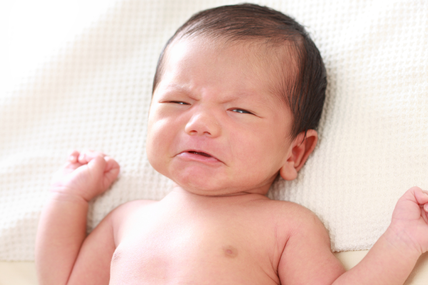 Image of newborn baby crying