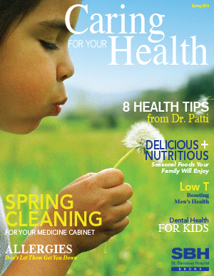 image of child with allergies on CFHY spring cover 2013