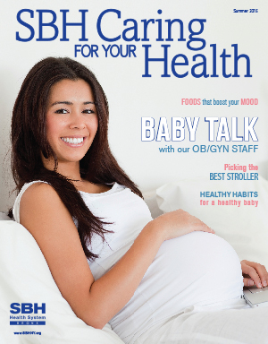 image of pregnant woman on CFYH summer cover 2015