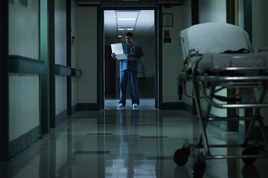 Image of Doctor working the night shift