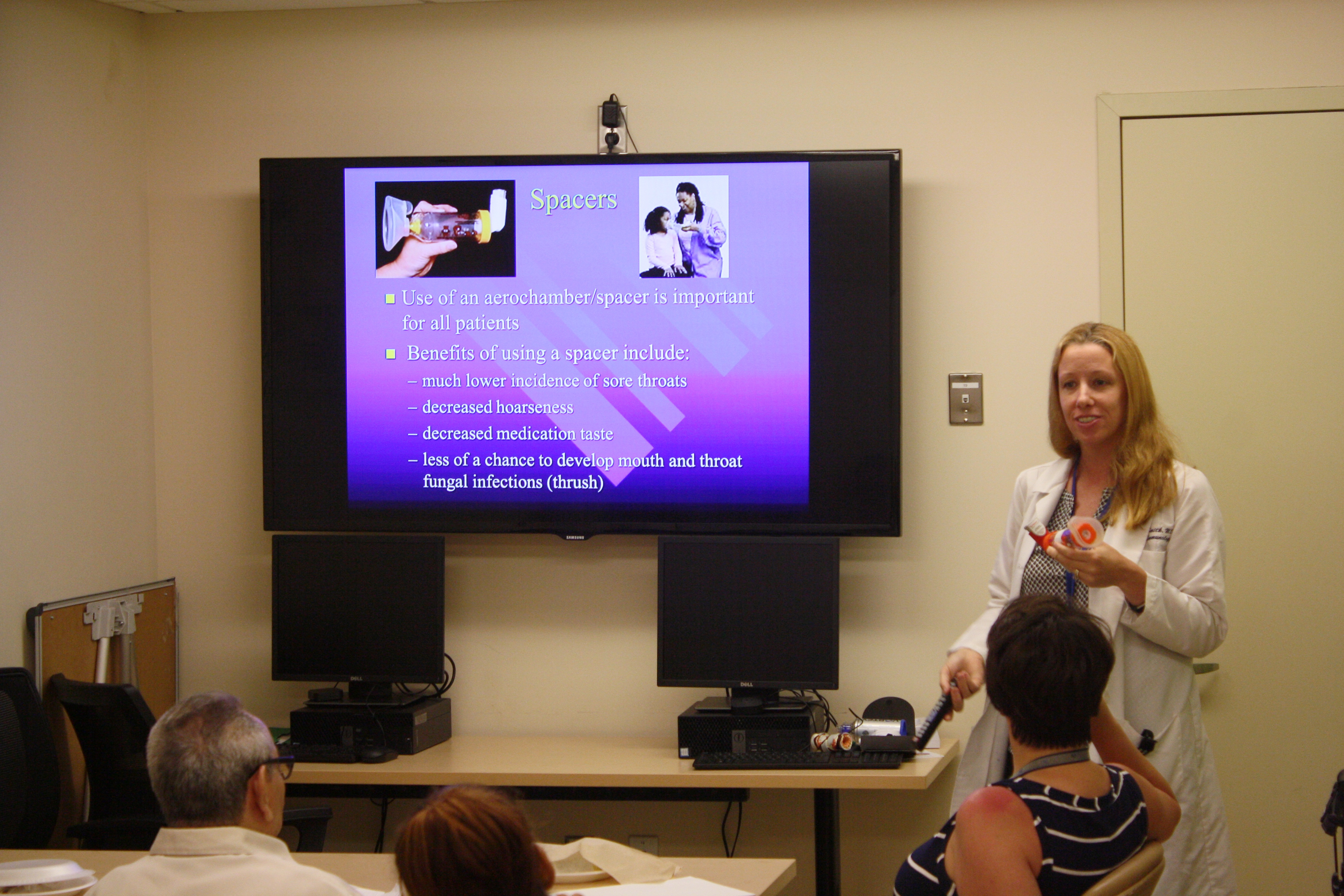 Image of Dr. Alyson Smith, MD presenting During SBH Asthma Lunch Workshop