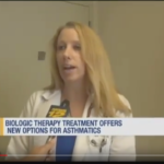 Picture of Dr. Alyson Smith being interviewed about Asthma Therapy in News 12 the Bronx