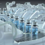 Picture of vaccine vials in a manufacturing site